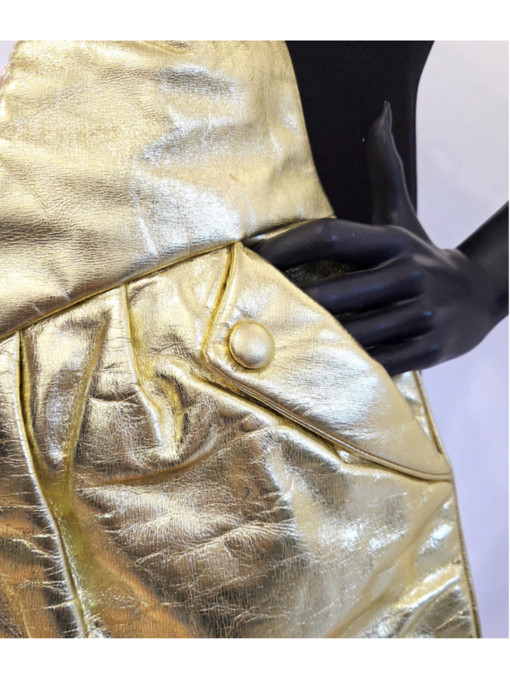 Vintage glam gold lamé evening bag | Custom Made by Frenchy | 70s–80s - Picture 3 of 16
